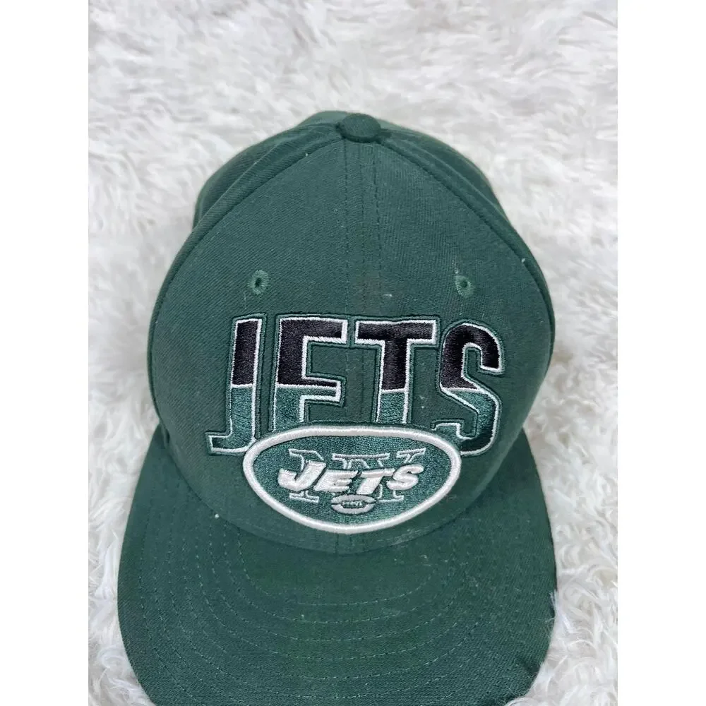 New York Jets Hat Cap Fitted Mens 7 3/4 Green NFL Football New Era 59FIFTY